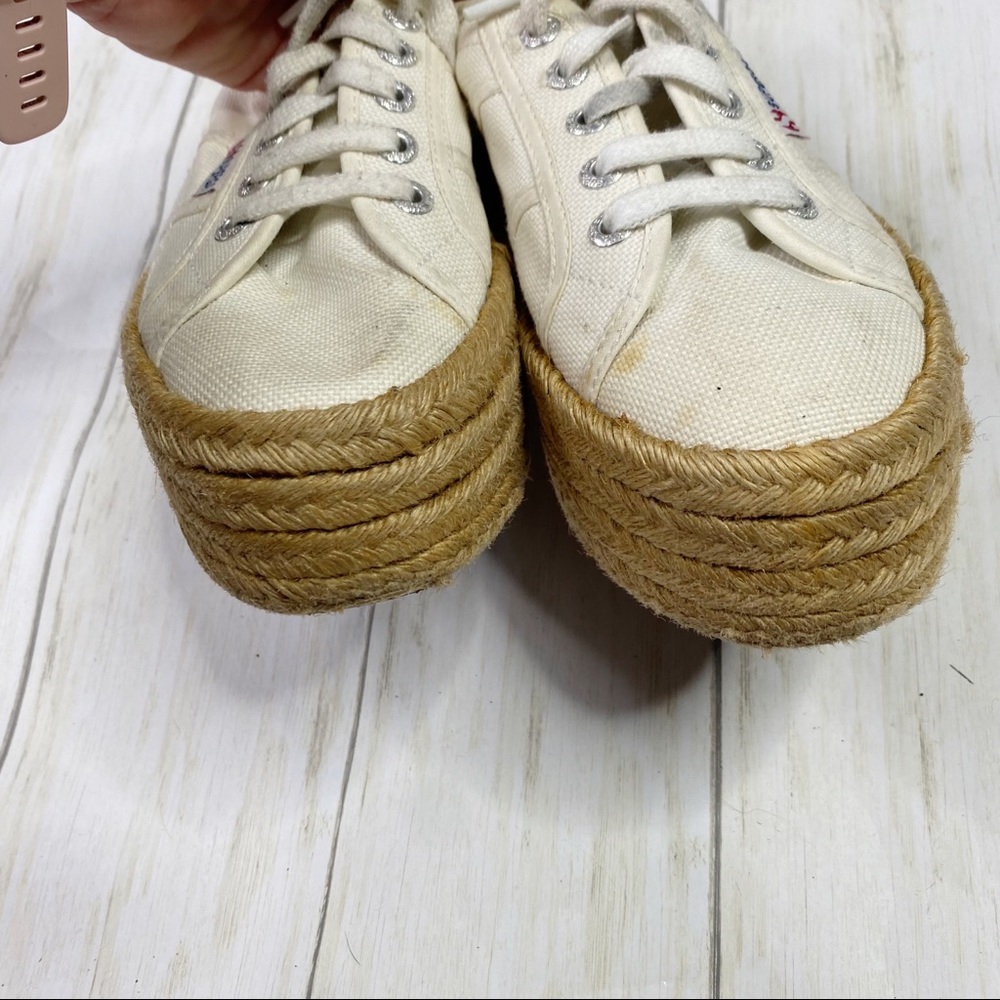 Superga White Espadrille Sneakers - Picture 6 of 11